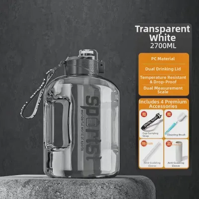 SHANNAIER | Portable Large Capacity Water Bottle with Straw 3000ml