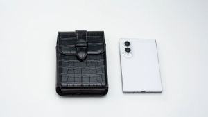 PU Leather phone Waist Pouch Flip Phone Holster For Samsung Galaxy Z Fold 8 Wide iPhone Fold for Huawei Pura X Max Foldable Screen Belt Bag