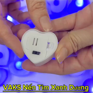 Combo 3 đèn NẾN TRÁI TIM màu XANH DƯƠNG điện tử nhỏ lãng mạn LED cầu hôn đạo cụ đèn trang trí tiệc cưới sinh nhật