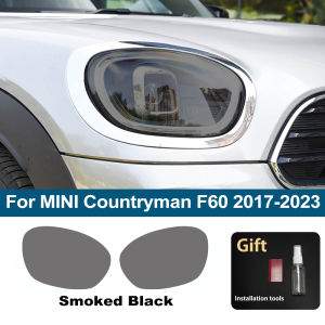 Premium Pre-Cut TPU Headlight Film Smoke Black High-Gloss for MINI Countryman F60 2017-2023 PPF Anti-Scratch Vinyl Wrap Kit