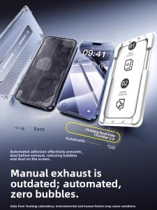 LINGKEN | Comfyglass Tempered Glass Screen Protector For Apple iPhone 15 Pro Max Full Cover Privacy Protection Dust Free Case Easy To Apply