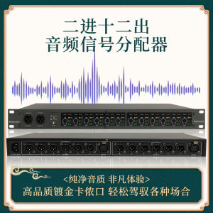 New Professional Audio Signal Distributor Two-in-Twelve-out Full-Card Dragon Balanced Input and Output Audio Mail Distributor