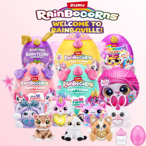 Bandai | ZURU Rainbocorns Plush Toy Surprise Egg Blind Box Puppycorn Bunny Collectible Doll for Gift Fairycorn Pets Alive