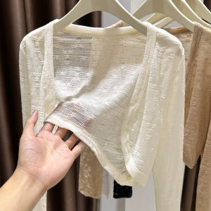 Womens Lace Short Cardigan Spring Autumn New Style Long Sleeve Midi Dress Outer Short Shawl Coat Small Jacket Top
