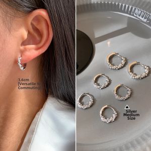 CAFFTI | Unique and Luxurious Silver Pearl Earrings Studs