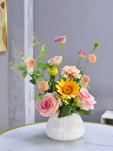 Huệ Giả Trang Trí Hoa Bàn Ăn Phòng Khách Trang Trí Nhà Đĩa Hoa Đồ Trang Trí Đồ Thủ Công Bằng Vải Đồ Trang Trí Bằng Vải