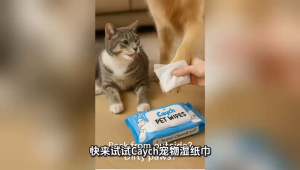 Caych Multipurpose Pet Wet Tissue Ultra Soft & Anti Bacterial Tisu Pet Tissue Dry Tissue Tear Stain Wet Tissue Earth Friendly