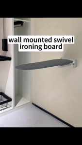 Foldable Wall-Mounted Ironing Board Durable Metal Frame Folding and Rotating for Easy Storage Space Saving Design with Soft Cotton Cover Perfect for Compact Homes Small Laundry Rooms Apartments and Dormitory Ironing Needs