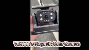 Solar Wireless Backup Camera 7" HD Monitor DVR 9600mAh Rechargeable Battery Magnetic WiFi Reverse Camera for Truck RV Trailer