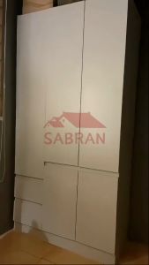 SABRAN Wooden Wardrobe Combination Partition Large Capacity Storage Wardrobe With Drawers