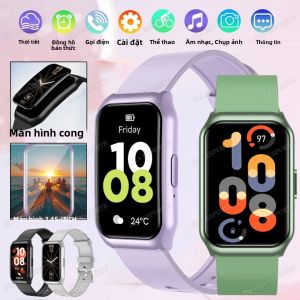 Đồng Hồ Thông Minh Màn Hình Cong 2025 Theo Dõi Sức Khỏe Với Chức Năng Đo Nhịp Tim Oxy Máu/giấc Ngủ Chống Nước Theo Dõi Thể Dục Thể Thao Dành Cho Android Và iOS
