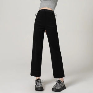 Quần Jeans Denim Quần Thường Ngày Cho Nữ Béo Phì Mùa Thu Đông Quần Áo Đồ Dung Cho Nữ Béo Phì Mùa Xuân Thu Quần Dày Lót Lông Cừu