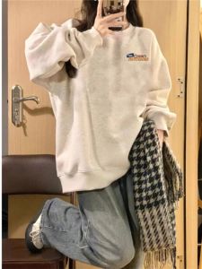 SHUQINGLAI | Crewneck Slip-on Hoodless Sweater Spring Autumn Loose Small Size