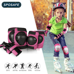 6ชิ้น/เซ็ตรองเข่าสำหรับเด็ก/ผู้ใหญ่ข้อศอกแผ่นข้อมือยาม3 In 1 อุปกรณ์ป้องกันชุดสำหรับสเก็ตบอร์ดโรลเลอร์สเก็ต Rollerblading สโนว์บอร์ดขี่จักรยาน