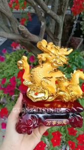 Tượng Rồng Vàng Phong Thủy 2024 Bột Đá Cao Cấp