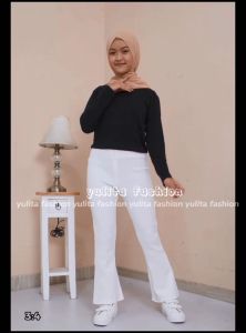 Celana Cutbray Anak Perempuan 6 - 13 Tahun Bahan Scuba Tebal Melar