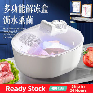 Warhom 4 in 1 Defroster Multi-Functional Thawer Fast Food Thawing Box USB Rechargeable UVC Sterilizat Fast Defrosting Efficient Kitchen supplies Food Processors