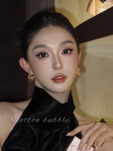 Exaggerated Gold-Plated Heavy-Metal C-Shape Earrings Fashionable Geometric Womens Hoop Earrings Luxury Accessory Pair