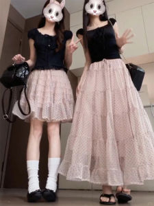 LANMENGYA | Pleated A-line Midi Skirt for Petite Women