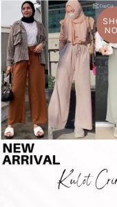 (GRATIS ONGKIR) CELANA WANITA KULOT CRINKLE AIRFLOW PREMIUM - CELANA PANJANG WANITA