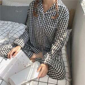 Pajamas for Women Spring and Autumn Pure Cotton Long Sleeves Trending Cartoon Cute Student Loose Cardigan Summer Home Wear Suit