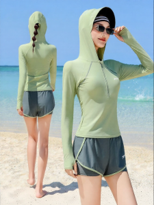 XTEP | Long Sleeve Conservative Two-Piece Swimsuit for Girls