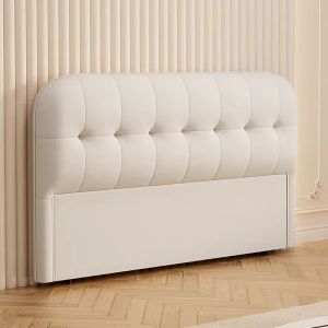 2024 New Luxury Single Buy Floor Standing Bed Headboard Soft Padded Backrest Full Solid Wood Adult Bedroom Furniture