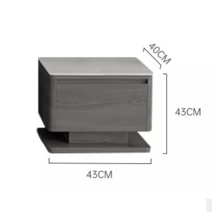 Italian Stone Plate Rectangular Foshan Solid Wood Tea Table Living Room Home Minimalist Drawer TV Stand Normcore Elegant