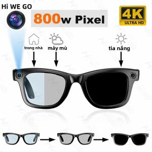Kính Thông Minh AI 4K Với Camera HD 8MP Gọi Bluetooth & Dịch Thuật Thông Minh Pin 270mAh Trợ Lý Giọng Nói Kính Nghe Nhạc