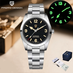 PAGANI DESIGN 2026 New 36MM Men Automatic Mechanical Watches Sapphire Stainless Steel AR Coating 20Bar Clock Watch