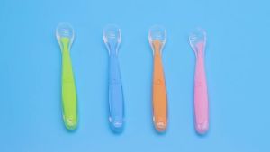 Mumystation Kids Baby Feeding Spoon Soft Silicone Baby Spoon Infant Training Spoon BPA FREE