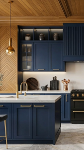 Marble & Solid Wood Shaker Kitchen Cabinet Set Modern Luxury Design HDB Condo Landed Custom All Sizes Professional Delivery