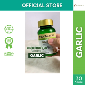SIDOMUNCUL Natural Herbal Garlic 30 Kapsul Membantu Mengurangi Lemak Darah