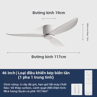 YYD | Quạt Trần Đèn Mỏng Cổ Điển Ít Ồn Gió Mạnh