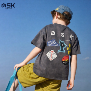 ASK JUNIOR | Childrens Breathable Bamboo Knit Cotton T-Shirt