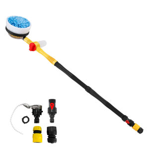 [Vktech] Automatic Rotating Brushes Long Handle High Pressure Washer Adjustable Car Cleaning Mop 360 Degree Chenille for Vehicle Cleaning Maintenance