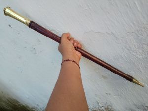 Tongkat kayu galeh asem komando variasi alpaka polri polos