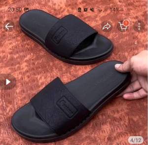 Dép da nam in lô gô chìm đế khâu chắc chắn kiểu dáng thời trang đi làm đi chơi  shop bảo hành 6 tháng giá xưởng.