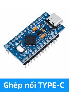 Pro Micro ATmega32U4 5V 16 MHz Bộ Vi Điều Khiển Tương Thích Arduino Với Đầu Nối Pin 2 Hàng TYPE-C Cho Giao Diện USB Leonardo Mini