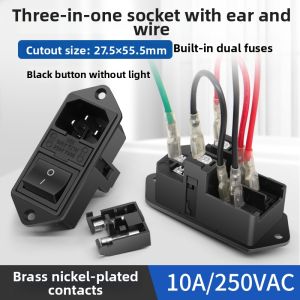 kuicc | Three-in-One AC Dual Fuse Socket 10A 250V