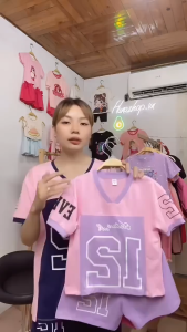 SweetKids พร้อมส่งจากกทม🌸ชุดสูทเด็กแฟชั่น🍓ชุดกีฬาลำลองสำหรับเด็กผู้หญิง สไตล์เกาหลี ฤดูร้อน กางเกงขาสั้นแขนสั้น ชุดสองชิ้น