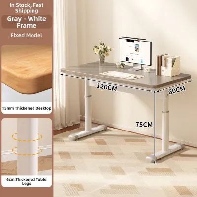 FWTDF | Elevating Mobile Computer Desk for Bedroom Simple Home Office Desk Work Station Student Study Table Adjustable Height Desk