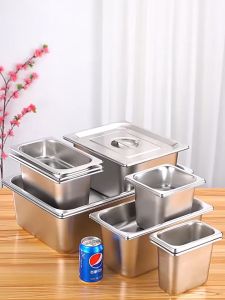 Khay inox đựng thức ăn GORILLA CHEF khay loại dày bề mặt sáng bóng độ sâu 2-20cm (1.3L - 26L)