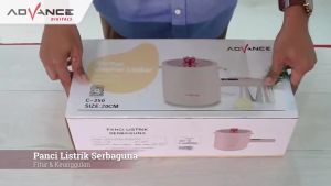 Panci Pengukus  Listrik Serbaguna 1.8 Liter ADVANCE C-350 Rice Cooker Smart Warmer Steamer Penanak Nasi Pintar Merebus  Kukus Tumic Goreng Memasak Lebih Cepat Anti Lengket Menggoreng Tanpa Minyak TOKO SINAR AUDIO
