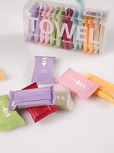 14pcs/box Disposable Washcloth Portable Travel Towel Thickened Compressed Face Cleansing Beauty Square Towel