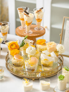 Wood Bran Cake Cup Mousse Dessert Cup Commercial Disposable Yogurt Pudding Cup Hard Plastic PS Jelly Cup Transparent