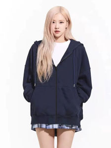 SHUQINGLAI | Womens 2025 Early Autumn Slim Fit Hooded Zip-Up Sweater