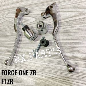 HANDLE SET / HANDLE REM KANAN HANDLE KOPLING KIRI FORCE 1 ZR / F1ZR / + JALU STANG CHROME KROM ( SATU SET )