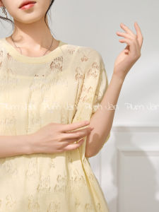 PlumJan | Áo Thun Nữ Dệt Thủng Đẹp Độc Đáo