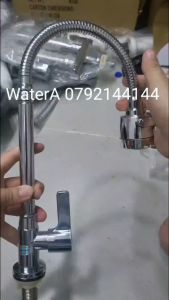 [Q.Tân Bình] Vòi rửa chén bát cổ bi - ống bẻ cao thấp- xoay 360 độ